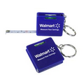 Measuring Tape Keychain With Level - BLUE